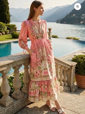 Trish Scully EVIE MAXI DRESS Long Sleeve Maxi Dress large